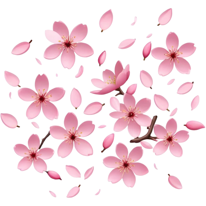 drifting cherry blossom petals emoji