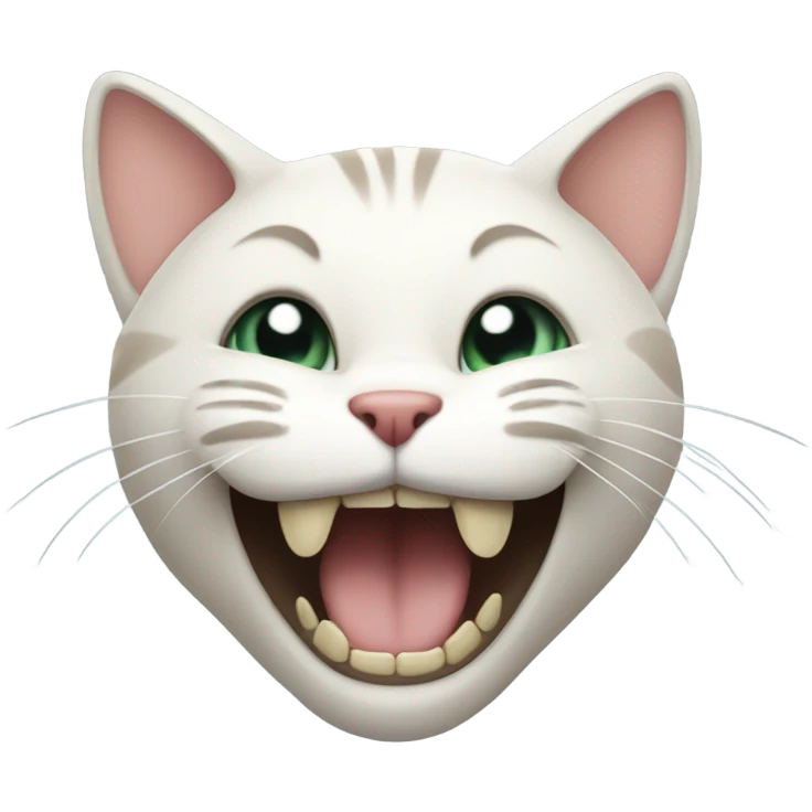 cat with human teeth emoji