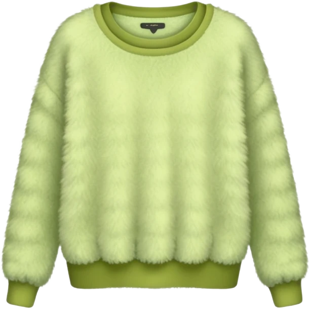 Green pistachio color crop top fluffy sweater emoji