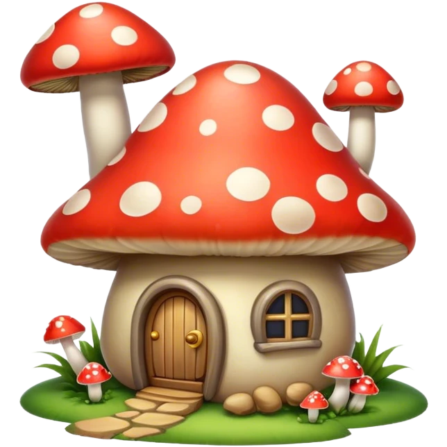 Mushroom house emoji