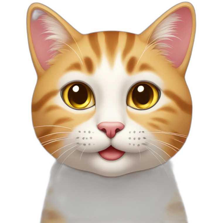 A sweet cat with a sign that reads WELL DONE!  emoji