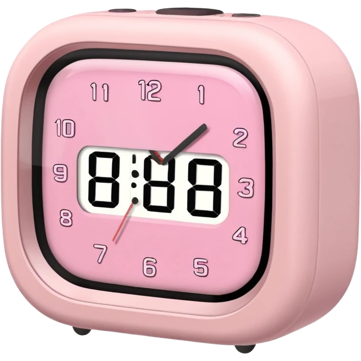 Please make me an alarm clock digital that will show six o'clock in the morning and make it in the style of ios 18.1 and aesthetic and the color is light pink  emoji