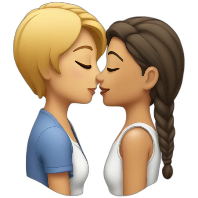 kissing lesbians emoji