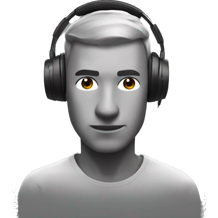 Roblox man face with headphones emoji