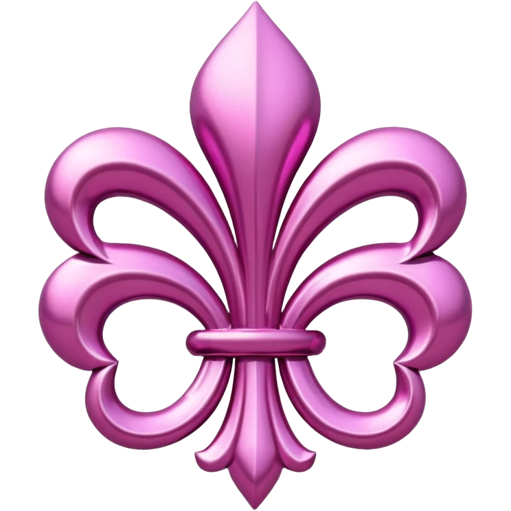 Jeff Koons style pink fleur de lis sculpture  emoji