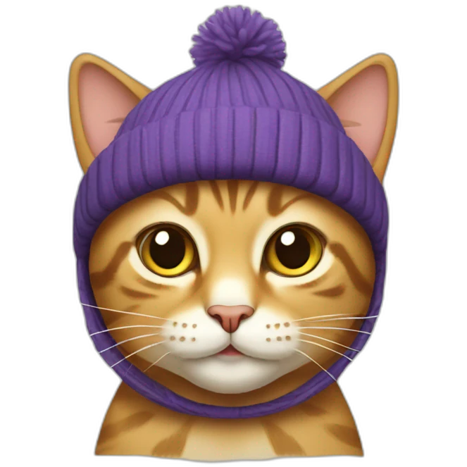Cat wearing a toboggan  emoji