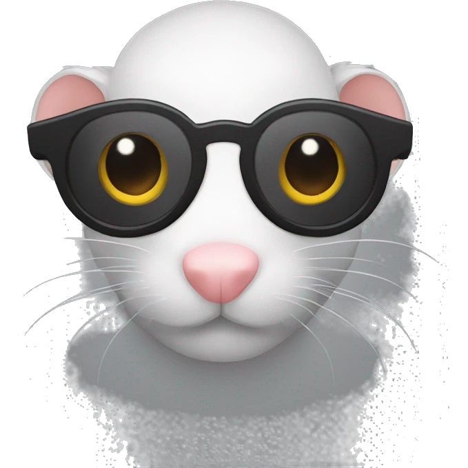 Rato de óculos escuro minimalista emoji