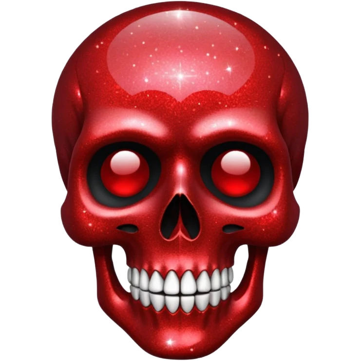 red glitter skull emoji