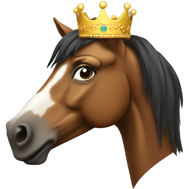 Horse with crown emoji