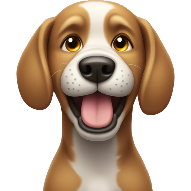 Dog making a smirking face  emoji