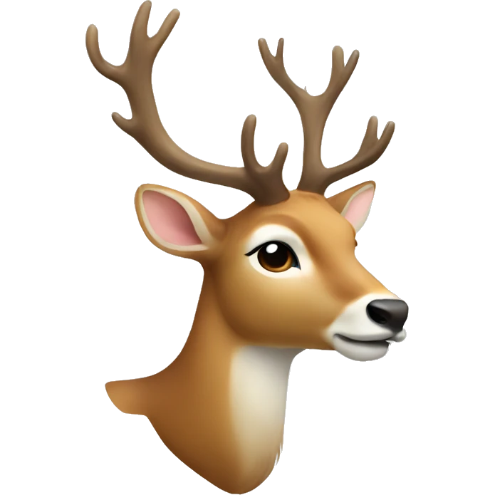 deer with white bow on horn emoji