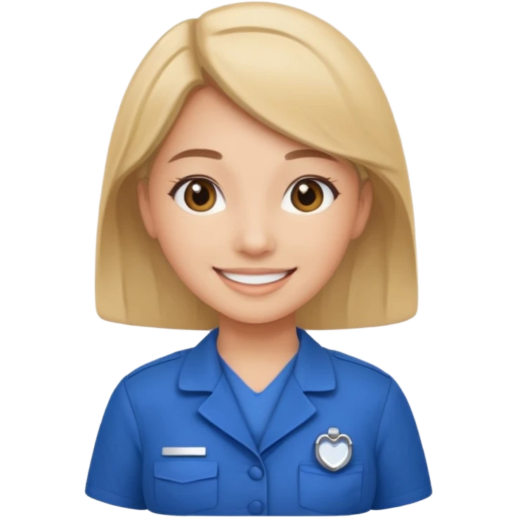 Care assistant my picture in blue uniform emoji