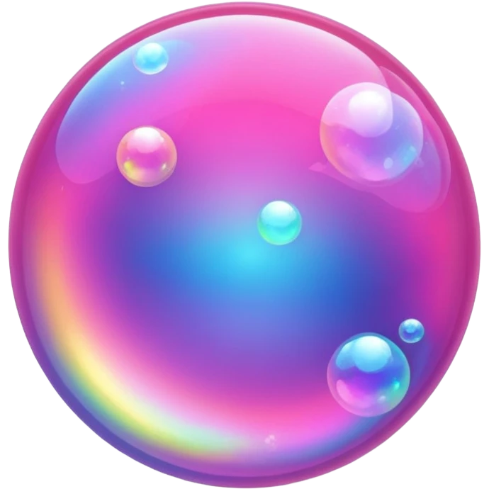 vivid pink sparkling bubble emoji