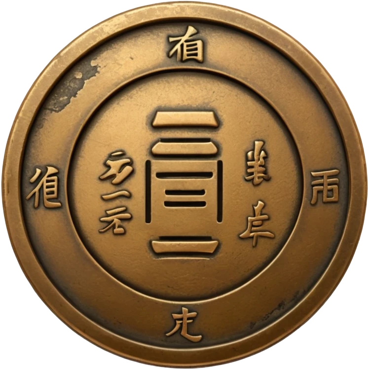 an old chinese coin emoji