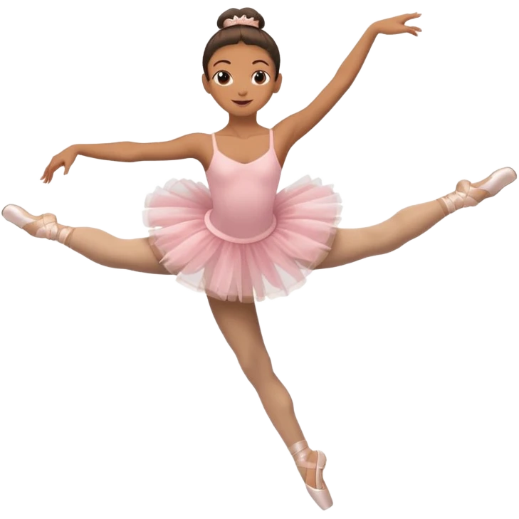 ballet dancer leaping, New York City Ballet style emoji