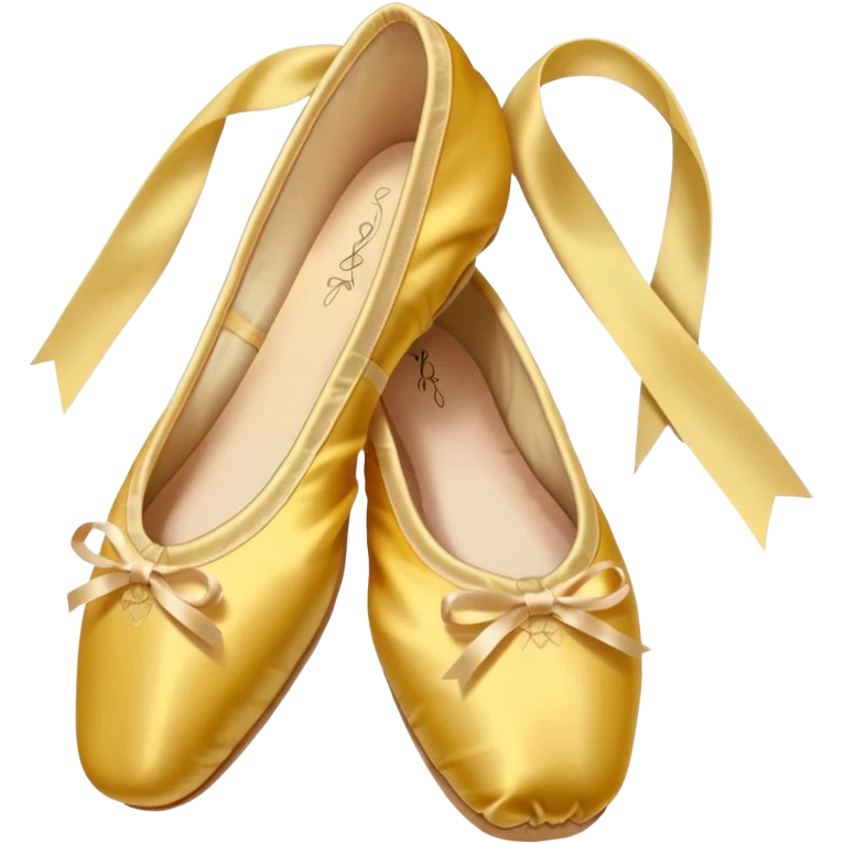 Ballet Yellow pointe shoes  emoji