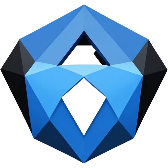 Blue and black emoji