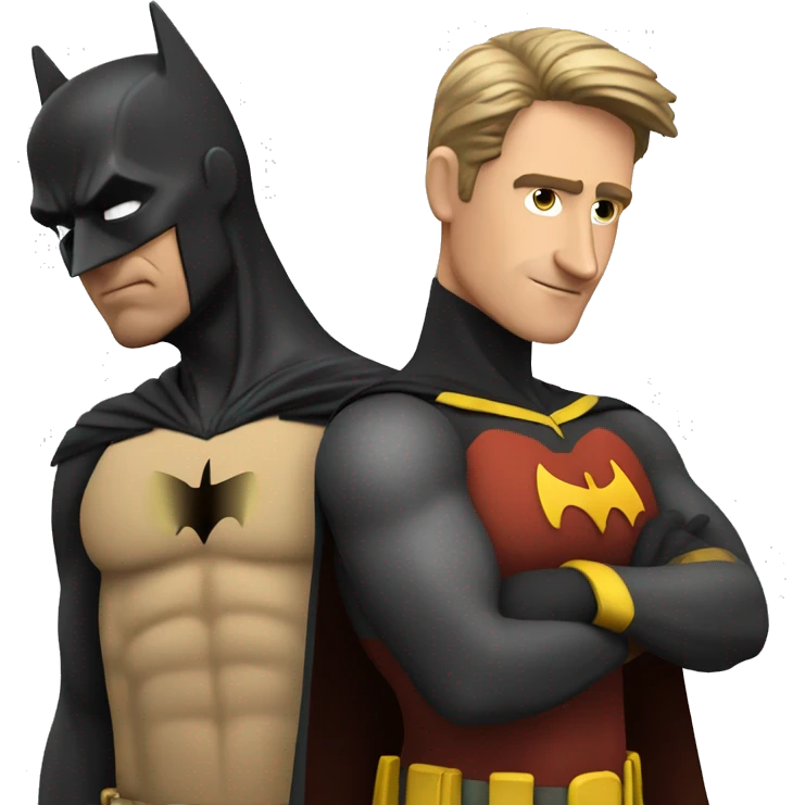 Robin with Batman emoji