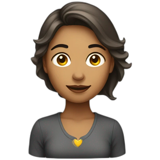 Mujer ofrece luz de su corazón emoji