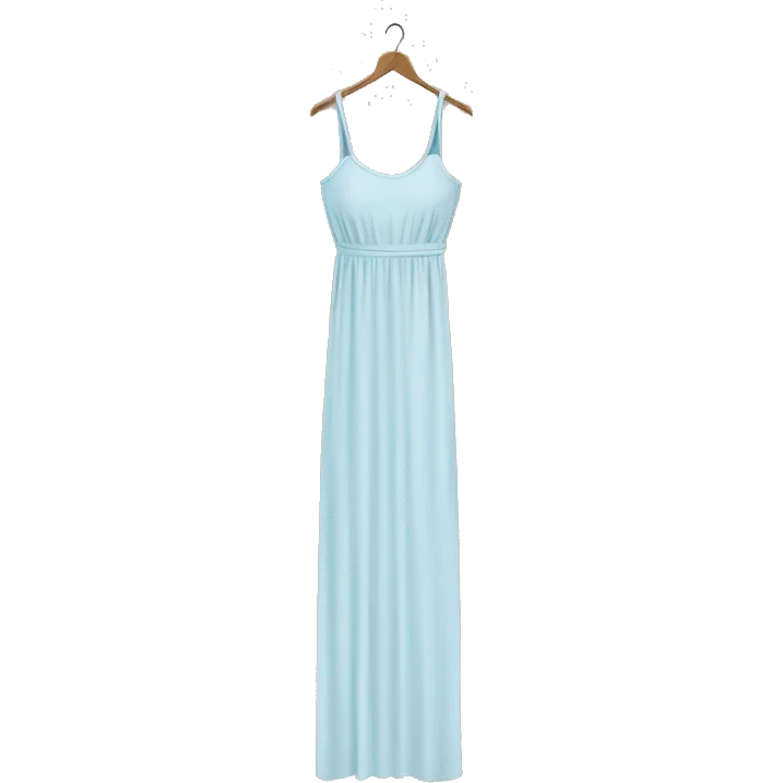 tight maxi dress with straps hanger emoji