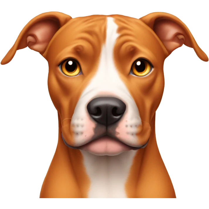 Completely Orange pitbull with blue eyes emoji