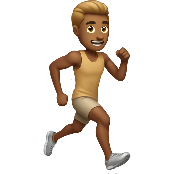 tan guy running emoji