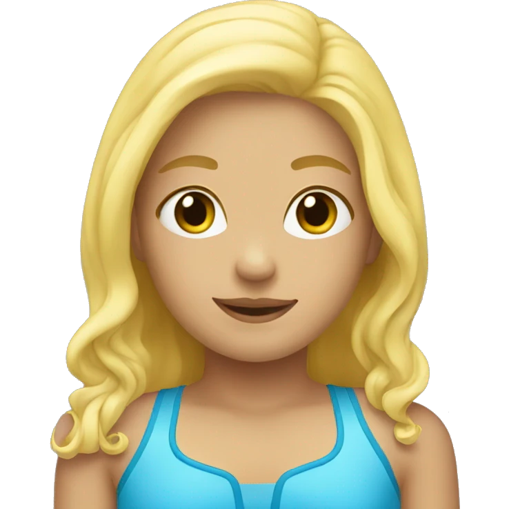 Blonde girl swim emoji