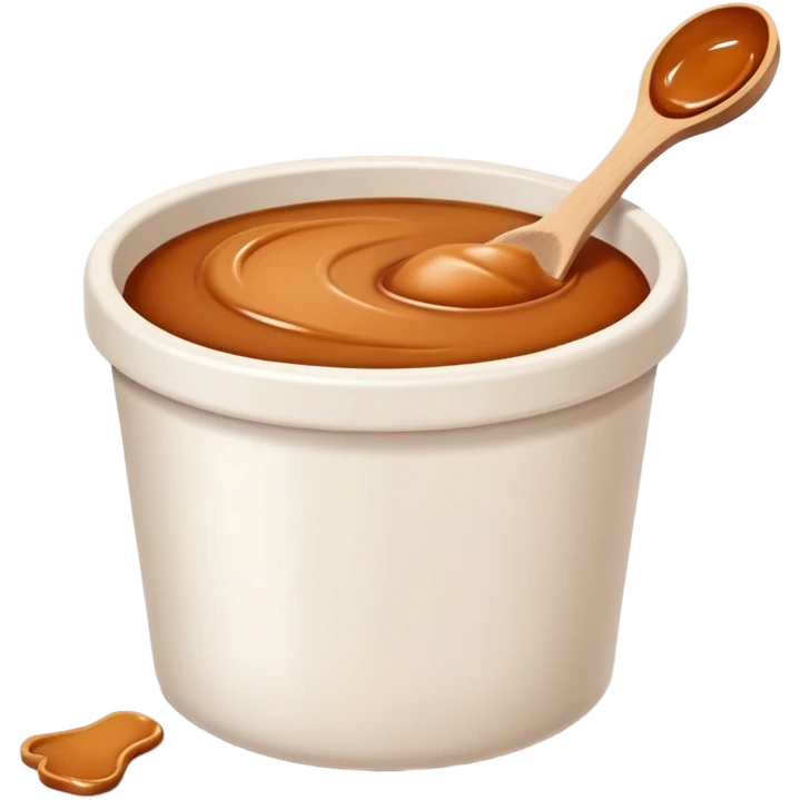 Des pieds dans un pots de pâte à tartiné  emoji