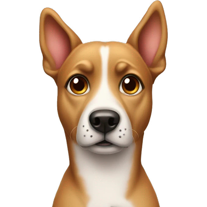 A dog with heart eyes emoji