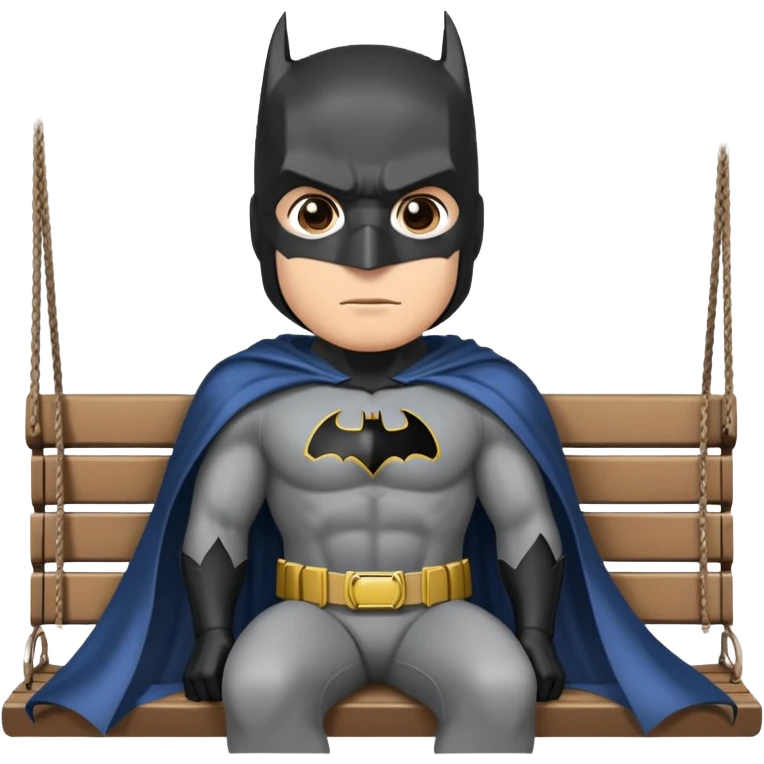 Batman sitting on a porch swing  emoji