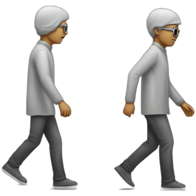 blind person walking emoji