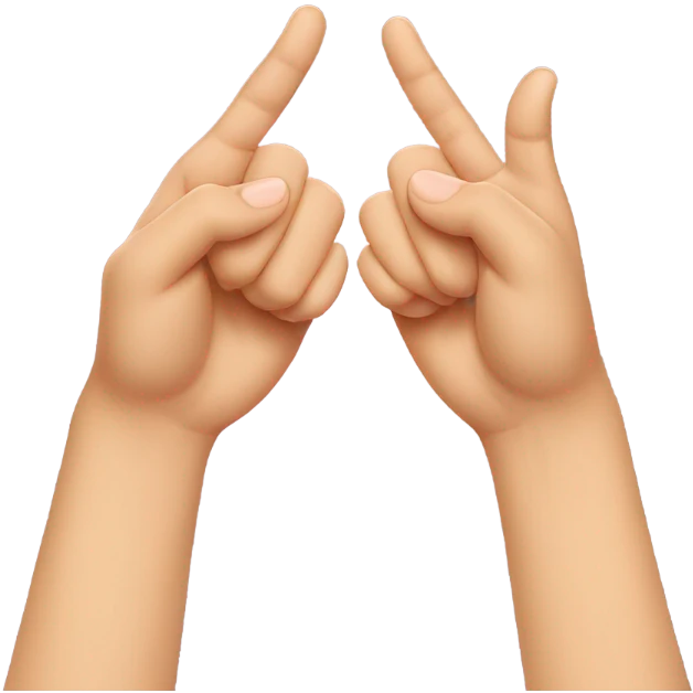 Two hands doing a pinky promise  emoji