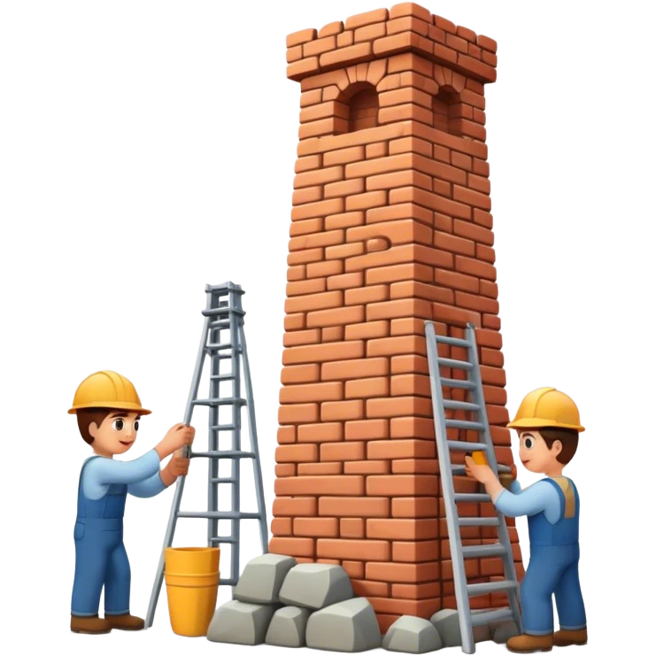 Men building tower emoji