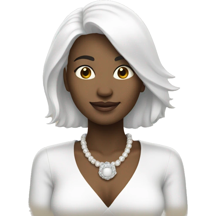 wonderful woman with white hai emoji