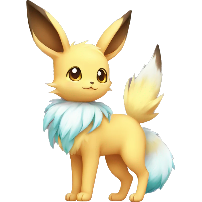 Colorful Kawaii Eeveelution-Cute-Pokémon-fusion full body emoji