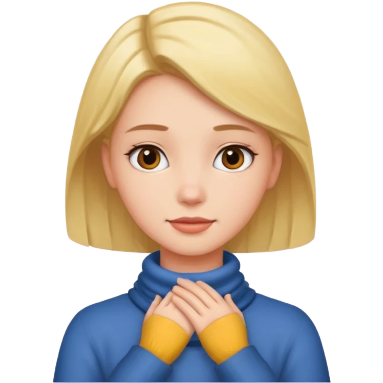 girl with hands around neck emoji