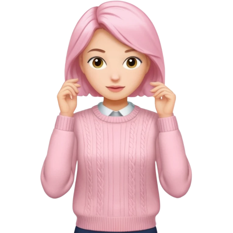 Preppy coquett cozy pink emoji