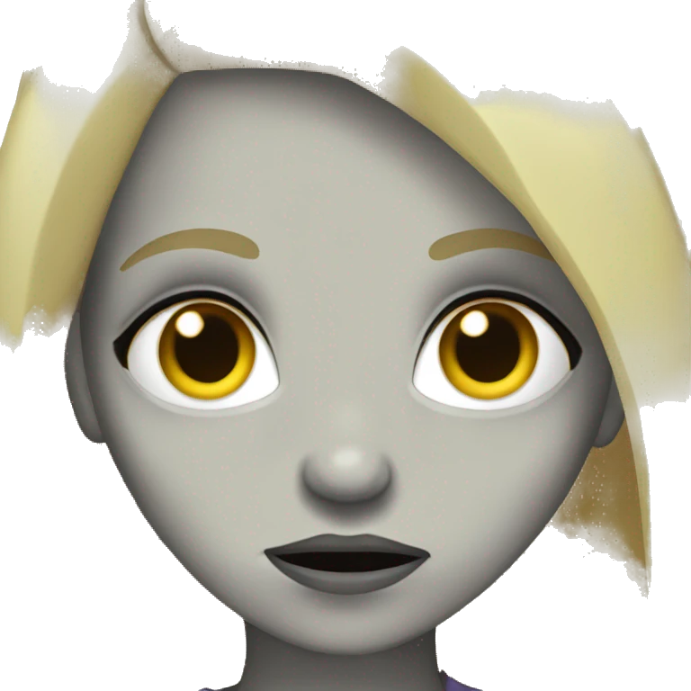 zombie girl with blonde hair and headpohones emoji