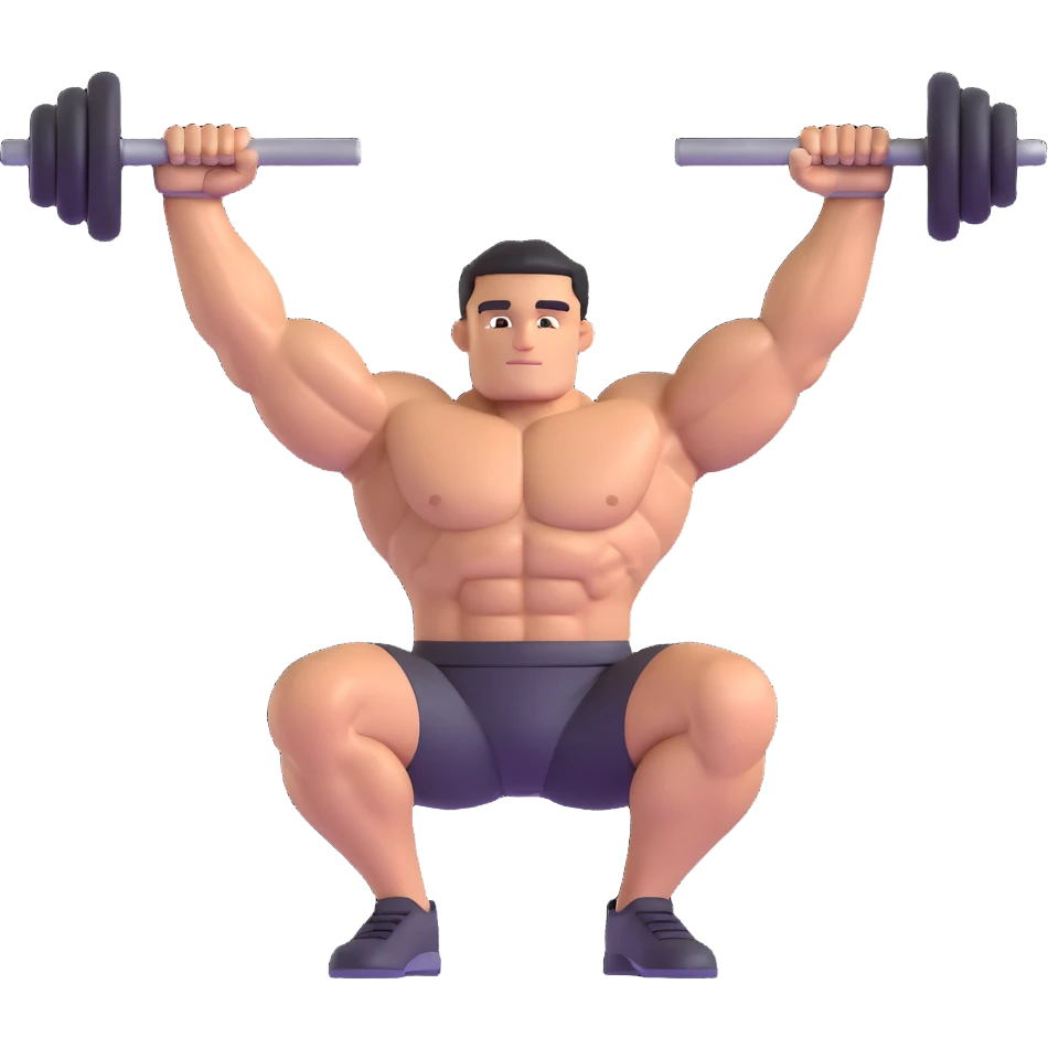 body builder lifting dumbbells emoji