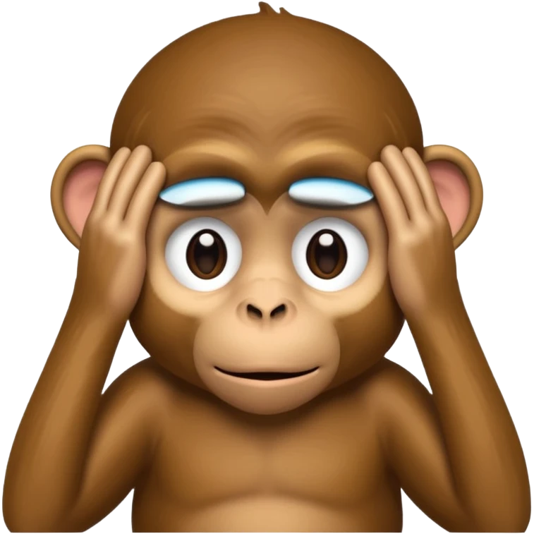 Monkey covering eyes but sad emoji