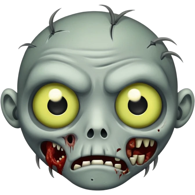 zombie  face eye out emoji