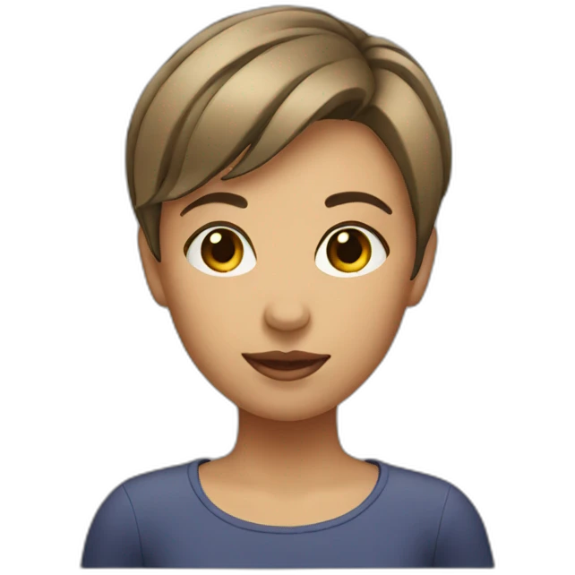girl with short hair emoji
