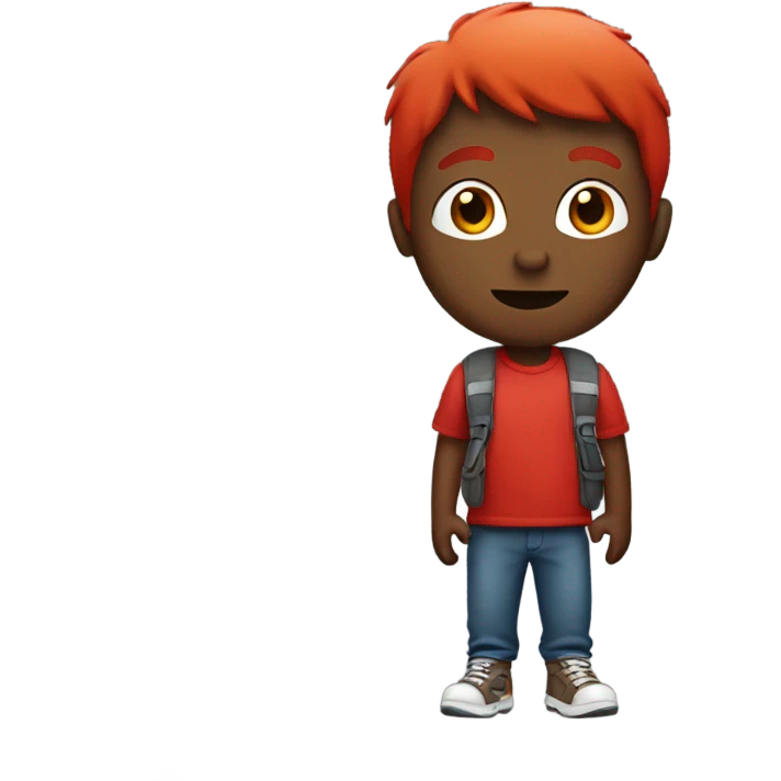 red boy outside emoji