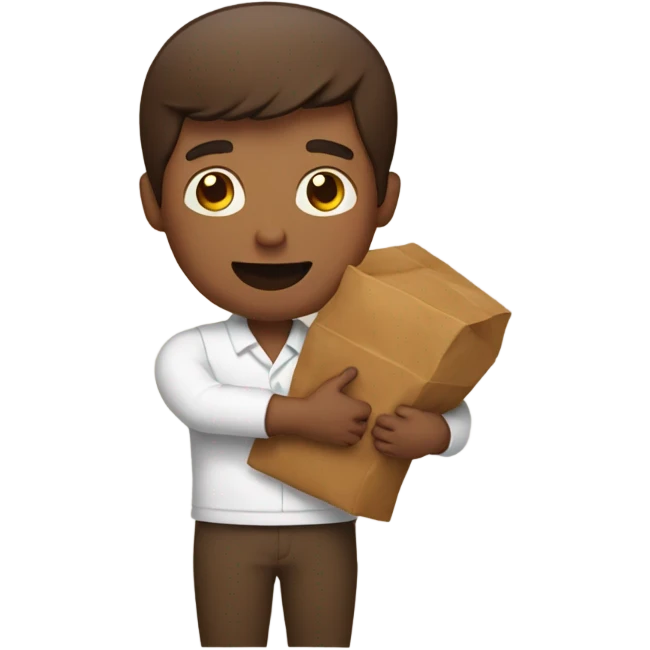 person holding brown pile emoji
