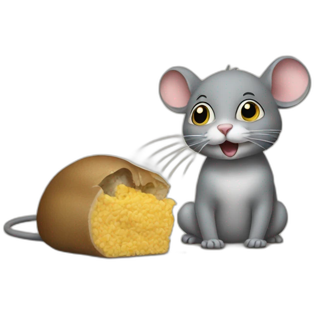 the mouse eats the cat emoji