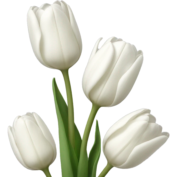 white tulips emoji