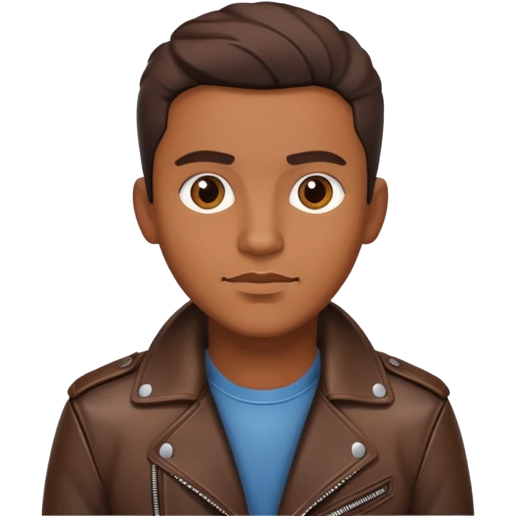 Happy Pop Latin Male Music Singer with leather jacket emoji