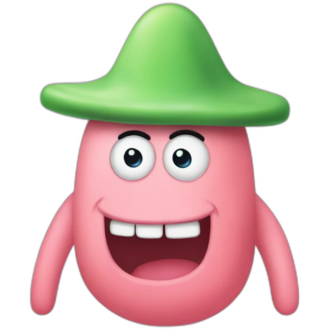 patrick star with long nails emoji