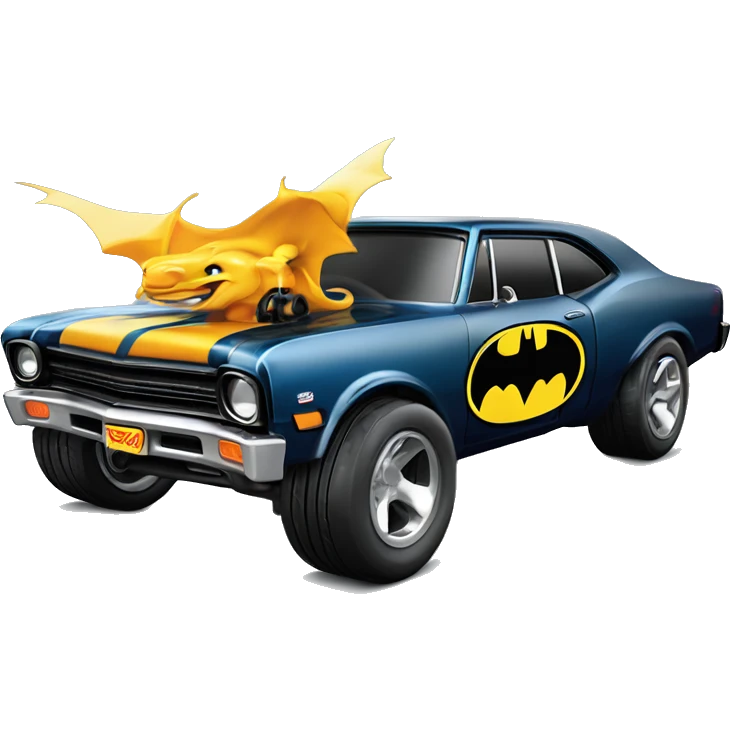 Hot wheels 69 Nova Batman’s favorite! Dragster  emoji