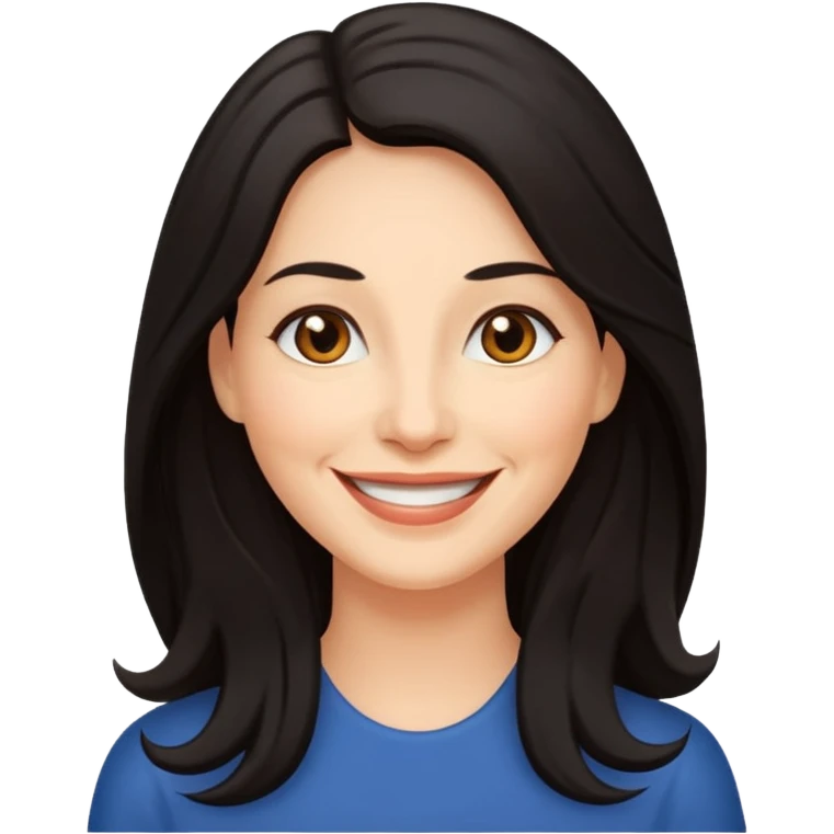 Mature woman with long dark hair emoji